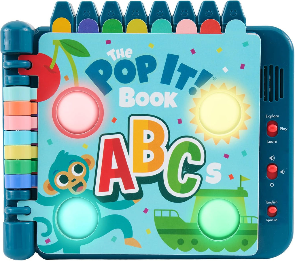 Chuckle & Roar Pop It! Book ABCs - Libro de aprendizaje interactivo iluminado con Pop it!