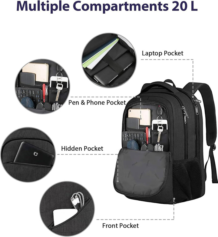 MATEIN Mochila de 15.6 pulgadas para hombres y mujeres, 20 L, para...