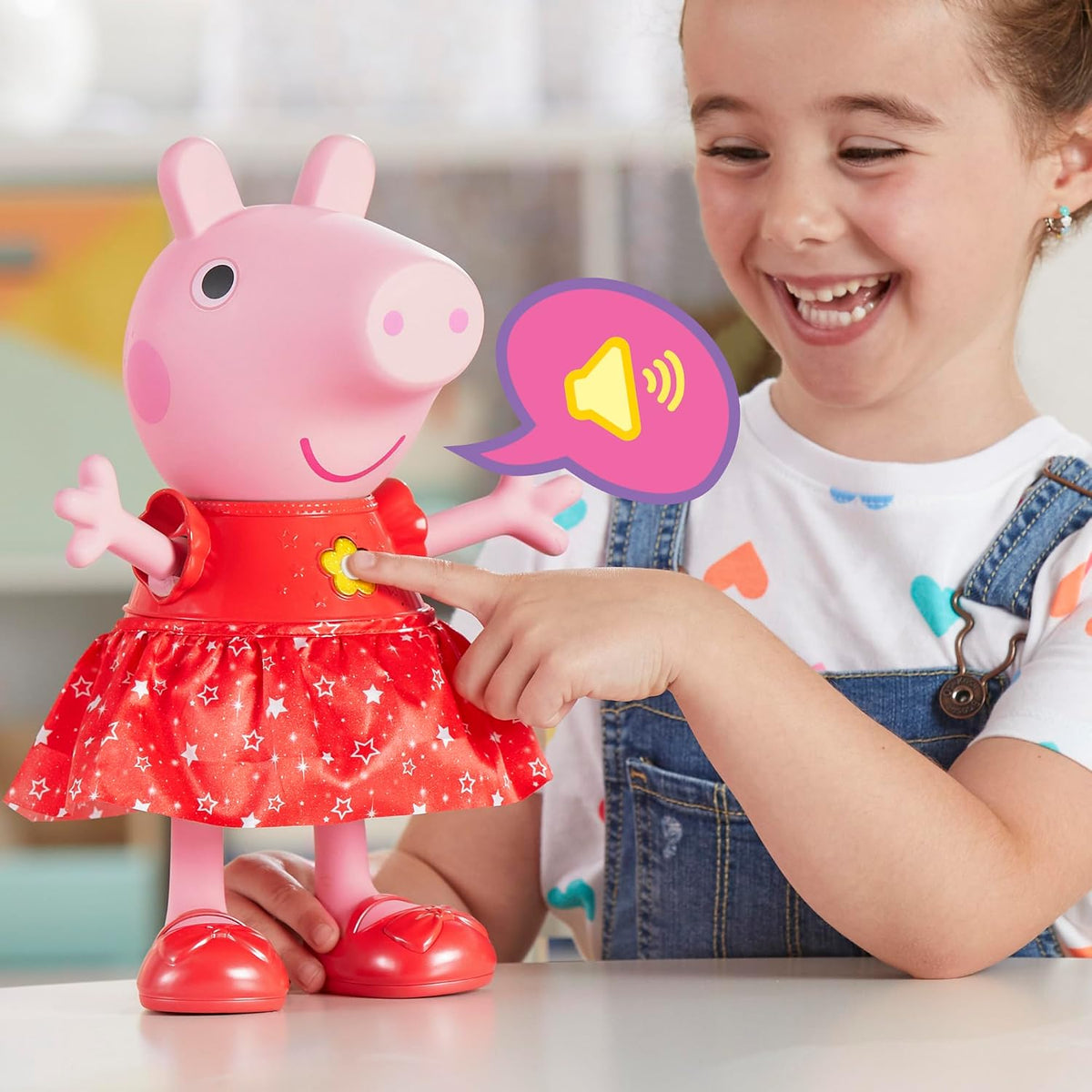 Peppa Pig Muérdago de Peppa Pig - Muñeca interactiva electrónica que canta y baila para fiesta en los charcos fangosos, juguetes preescolares interactivos para niñas y niños, a partir de 3 años