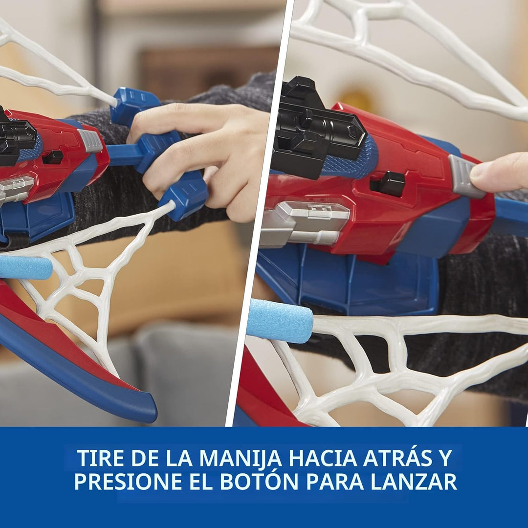 Marvel Spider-Man Web Shots Spiderbolt NERF - Juguete lanzador moto...