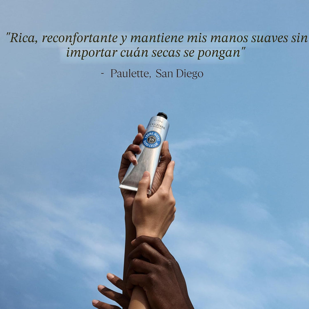 L'OCCITANE Crema de manos con manteca de karité orgánica al 20%, nu...