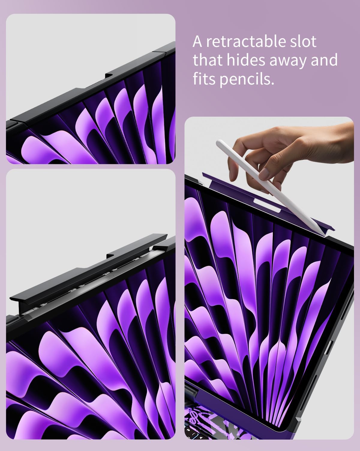 Funda de teclado Bluetooth inalámbrica de 360 ° para iPad Air de 13