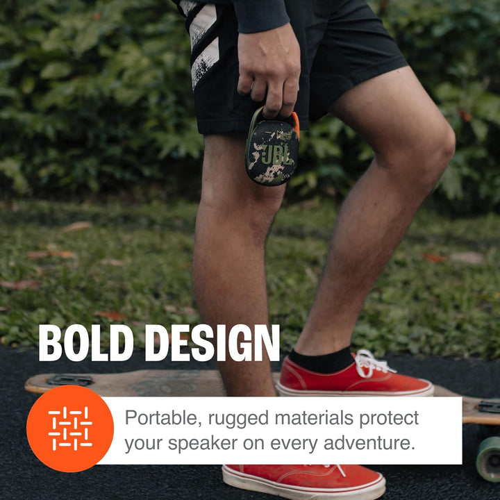 JBL Altavoz Bluetooth portátil Clip 4 (negro) + paquete con divvi!...