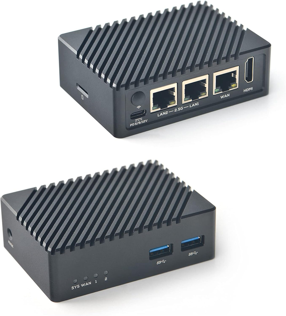 FriendlyElec Nanopi R5S Mini Router OpenWRT con tres puertos Ethern...