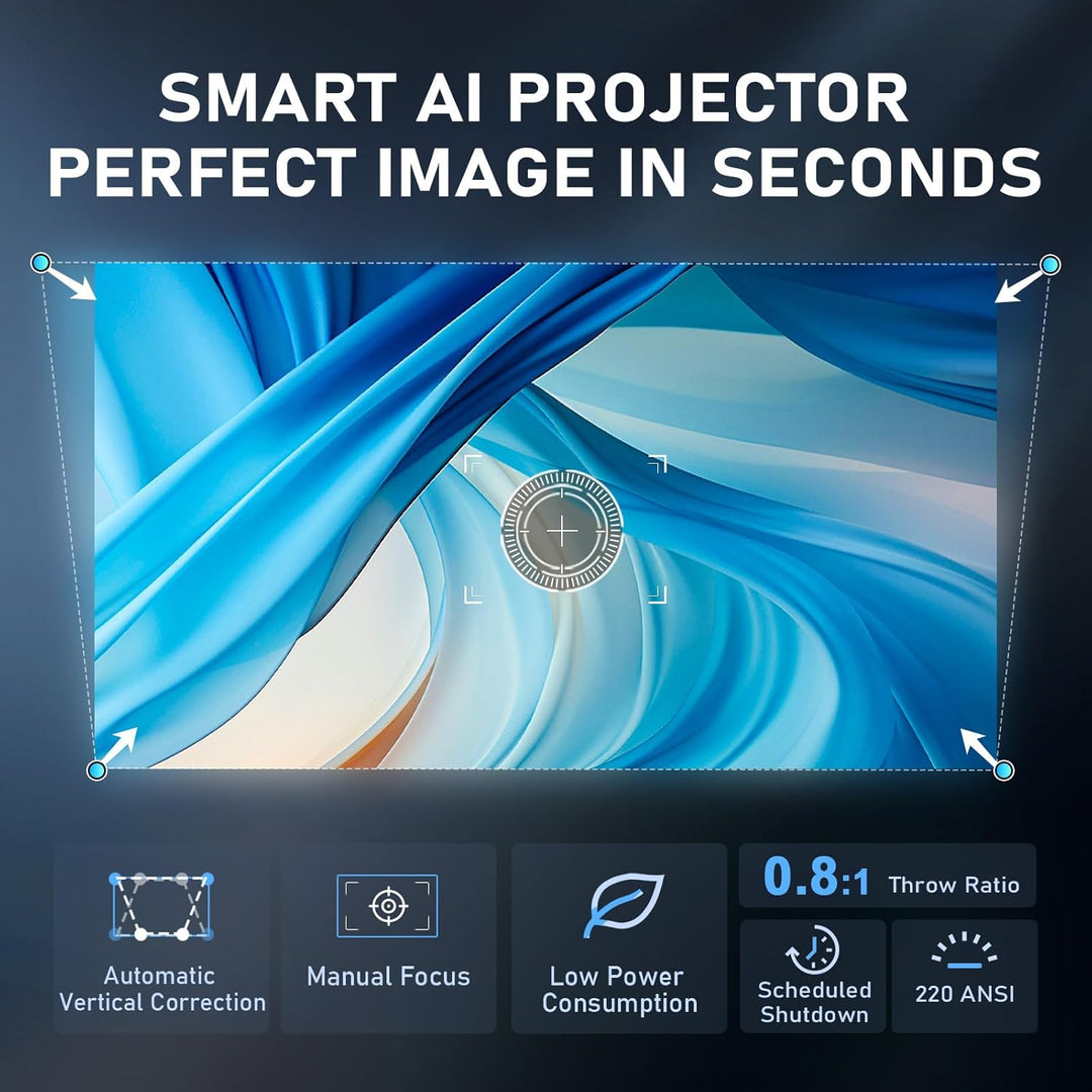 [Aplicación con licencia oficial y enfoque manual] Mini proyector i...