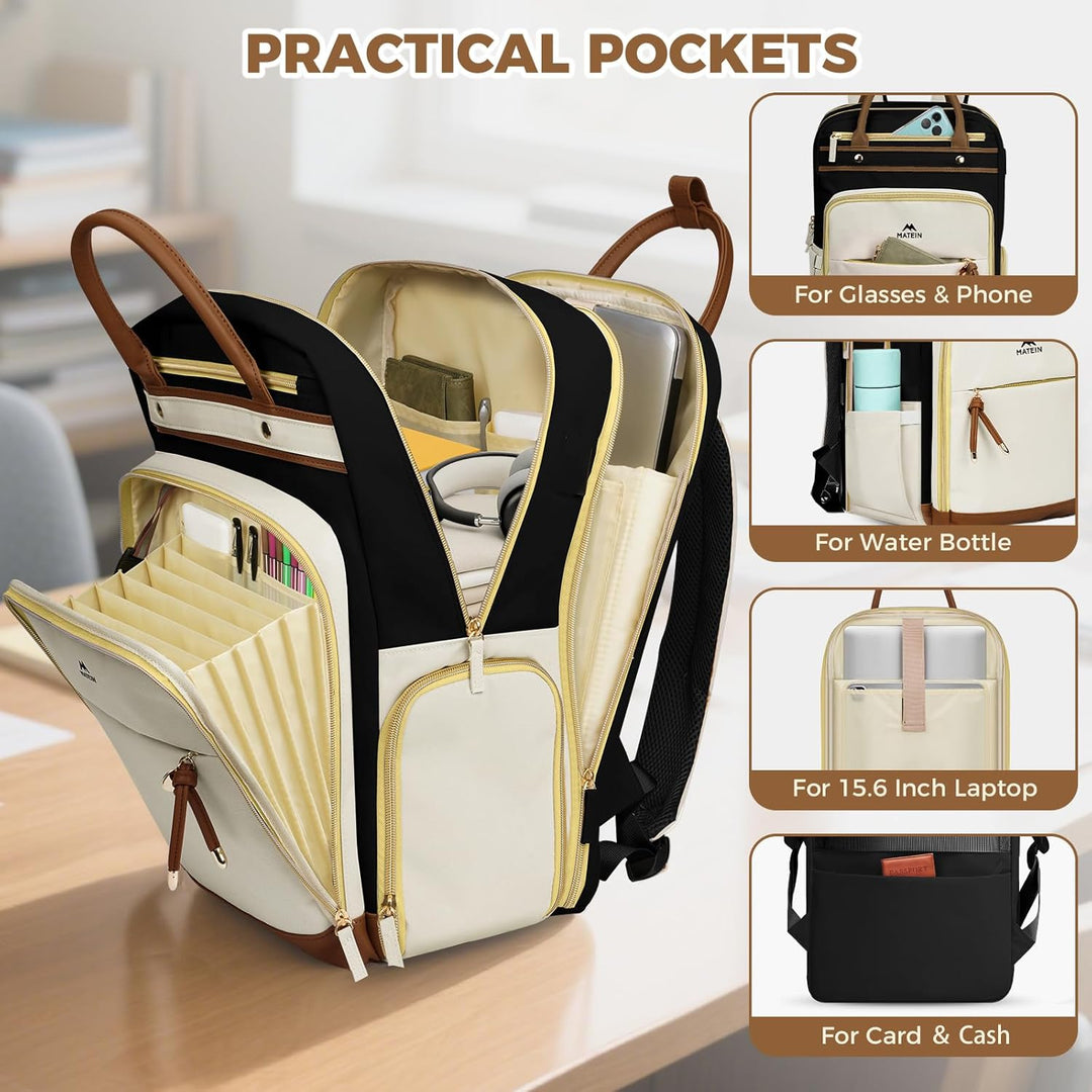 MATEIN Mochila de trabajo con compartimento para el almuerzo desmon...