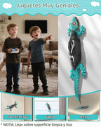 Rc - Juguetes de escalada de pared para niños de 3 años en adelante, Gecko de pared azul, lagarto eléctrico con control remoto con ojos brillantes LED, juguete genial, regalos de cumpleaños para niños y niñas