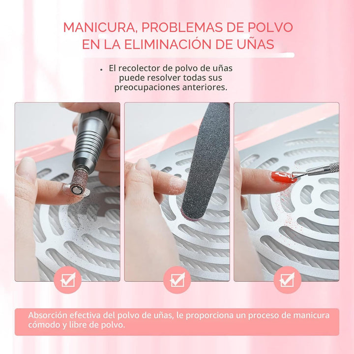 SAVILAND Colector de Polvo para Uñas con Lámpara \u2013 Potente Ven...