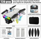 Drones para niños de 8 a 12 años con cámara – Drone con cámara para niños y principiantes, mini dron para niños con luces LED de lujo, pantalla FPV integrada de 2.4 pulgadas, baterías duales, regalo