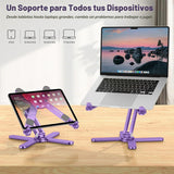 OMOTON Soporte elevador giratorio de 360° para laptop, soporte ergo...