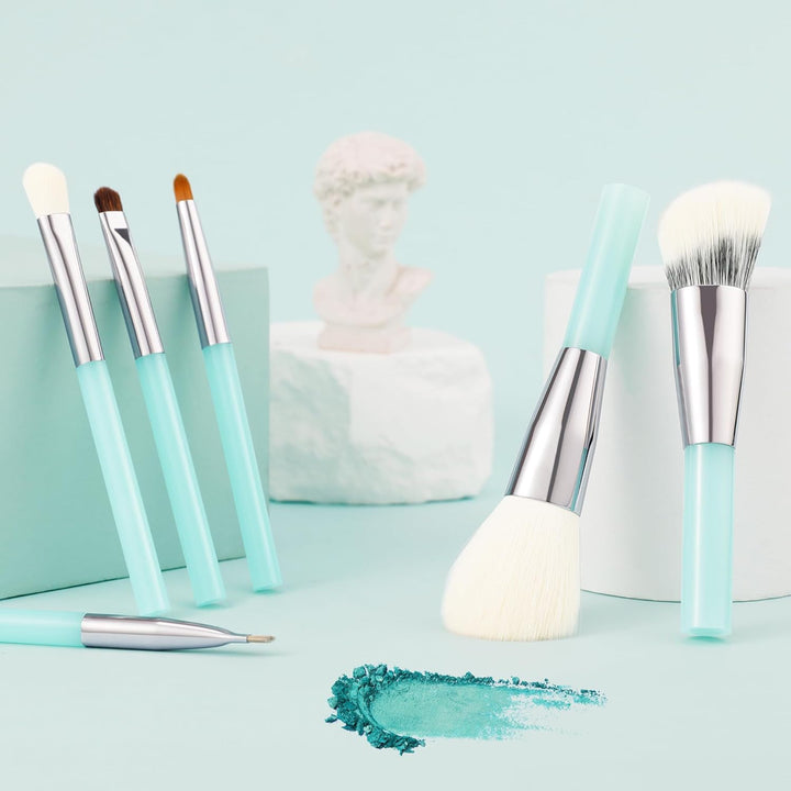 Docolor Juego de brochas de maquillaje de 6 piezas para viajes, jue...