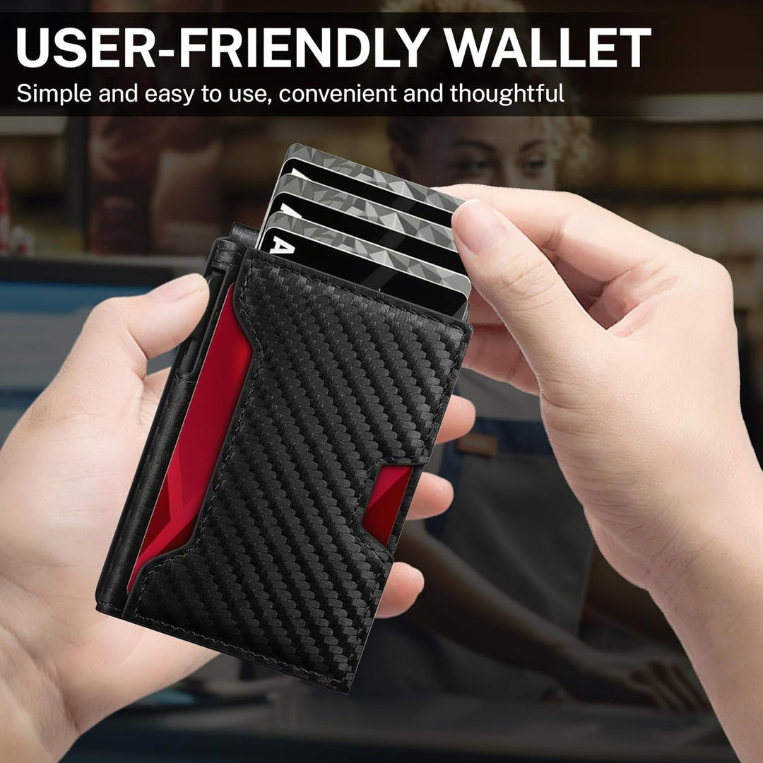 Meridova Cartera para hombres con clip para dinero, soporte delgado...