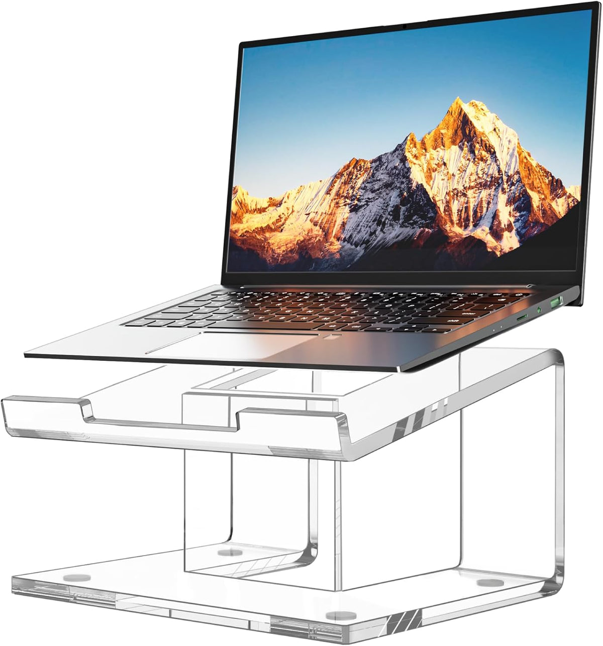 FUCDTEFC Soporte acrílico para computadora portátil, elevador de la...