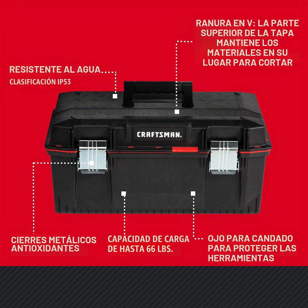 CRAFTSMAN Caja de herramientas PRO, con cerradura, 23 pulgadas (CMST23001)