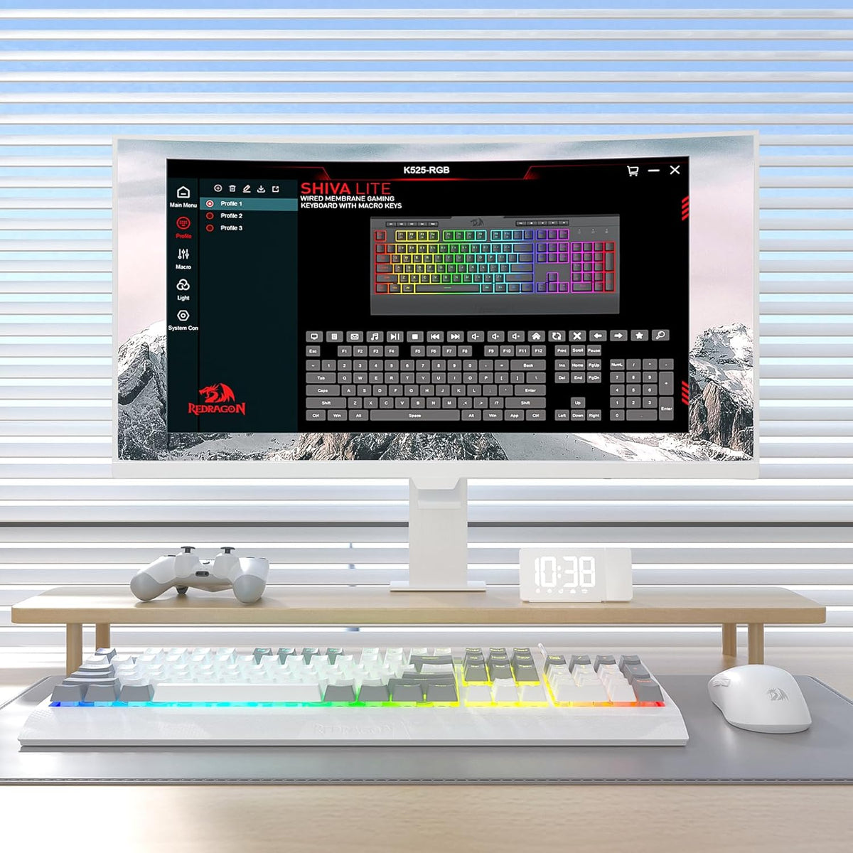 Redragon K525 teclado para juegos con luz posterior RGB, 104 teclas...