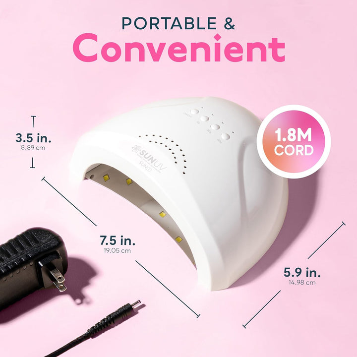 SUNUV Lámpara de uñas LED UV, luz de gel para esmalte de uñas, seca...