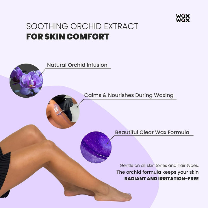Wax Wax Cuentas de cera dura de orquídea, cera facial para piel ult...