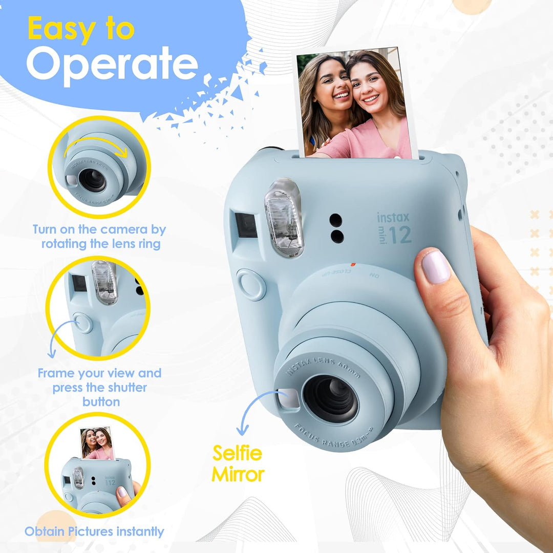 Fujifilm Instax Mini 12 - Cámara instantánea color morado lila y pe...
