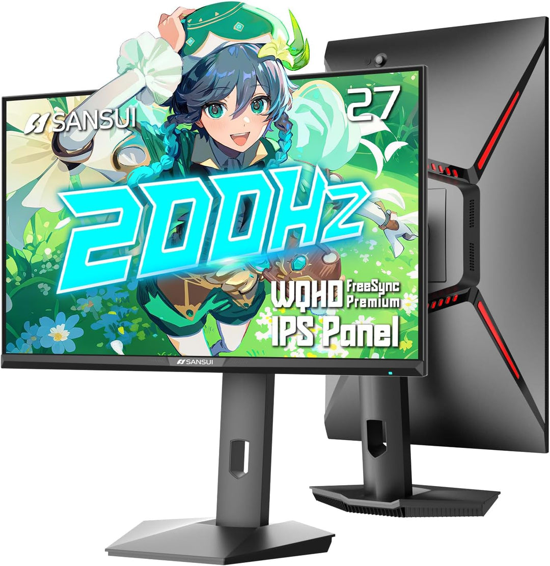 Monitor para juegos SANSUI de 27" 1440P 200Hz 180Hz WQHD 2560×1...