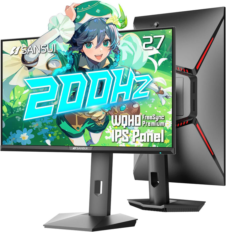Monitor para juegos SANSUI de 27" 1440P 200Hz 180Hz WQHD 2560×1...