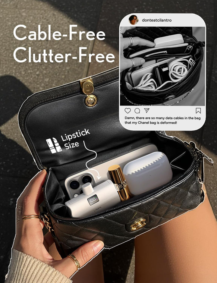 LISEN Mini cargador portátil de 7000 mAh USB C Power Bank para iPho...