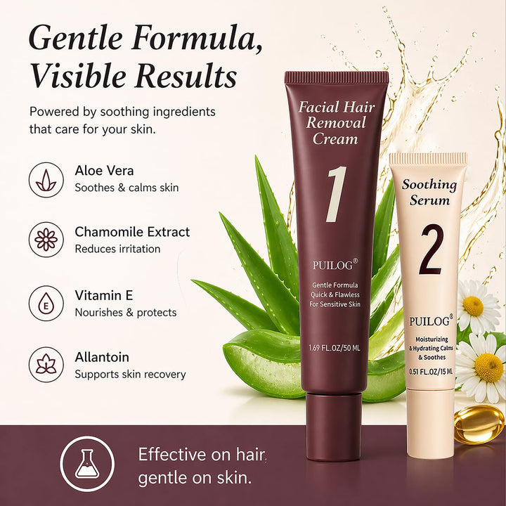 Kit de depilación facial suave para mujeres \u2013 Removedor de vel...