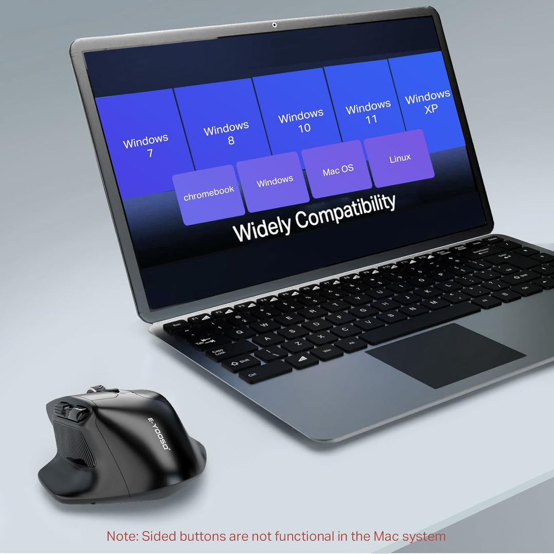 E-YOOSO - Mouse inalámbrico grande para manos grandes, X-31, USB in...