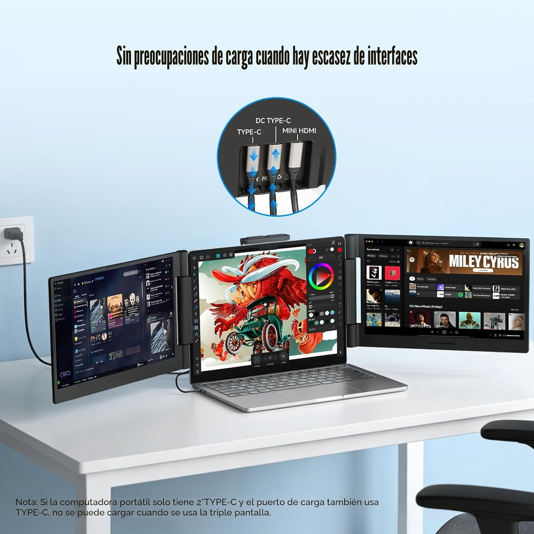 Funhill Extensor de pantalla para computadora portátil de 14 pulgad...