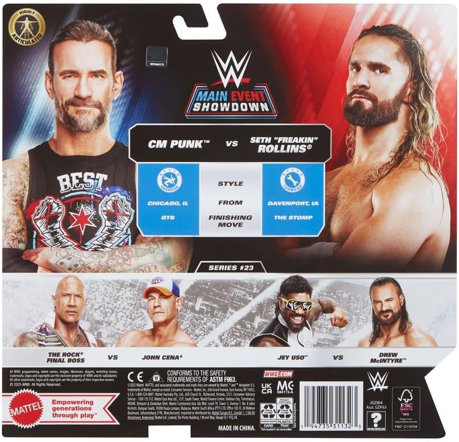 WWE CM Punk & Seth Rollins Evento Principal 2-Packs 23