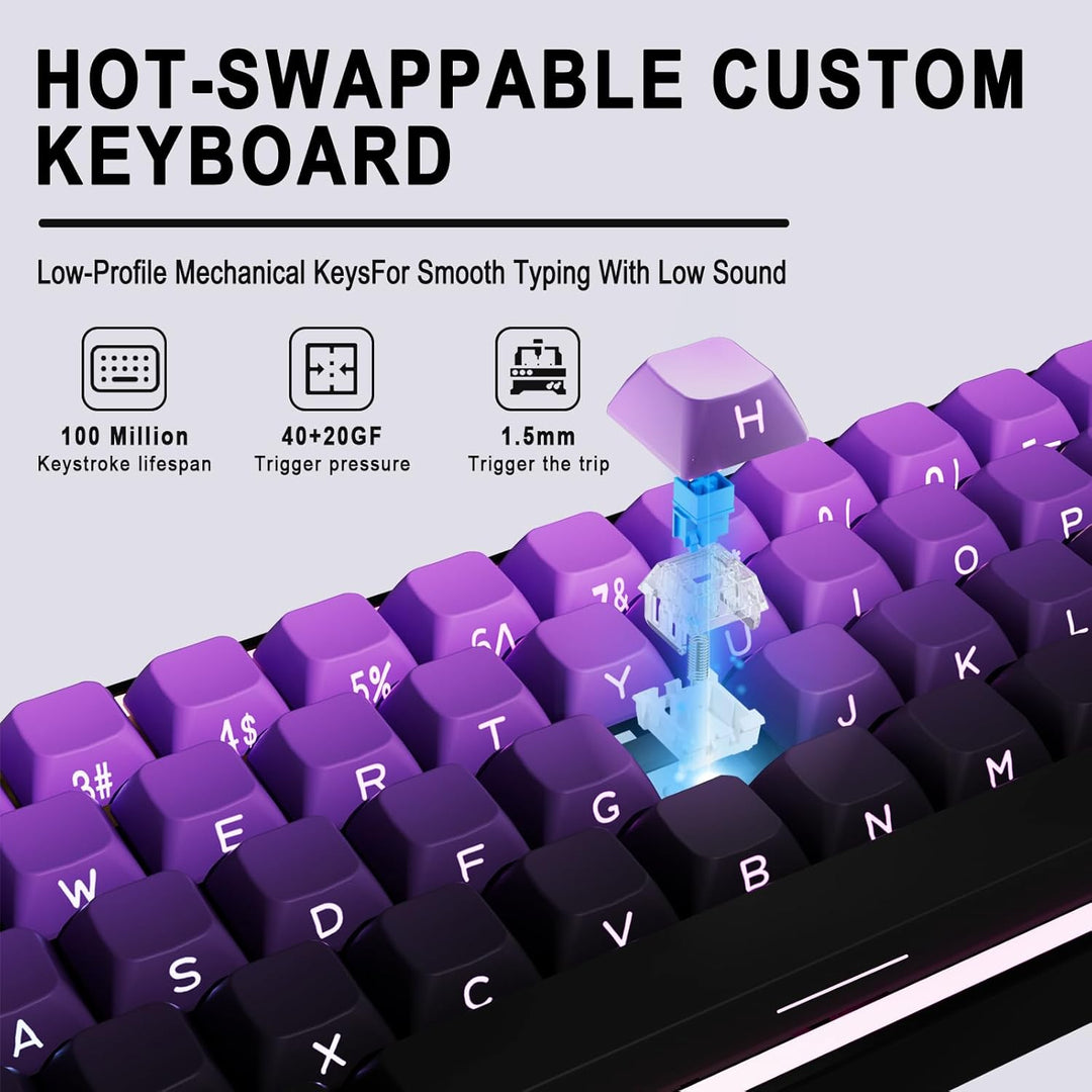 Taramico Mechanical Gaming Keyboard 65% Wired, Magnetic Switch Hot...