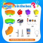 Juego de tren eléctrico Goody King de 69 piezas para niños de 3, 4, 5, 6, 7, 8 años