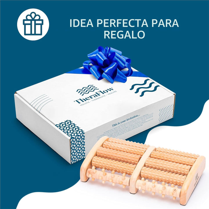 Masajeador dual rodillos de pies (grande), alivia fascitis plantar,...