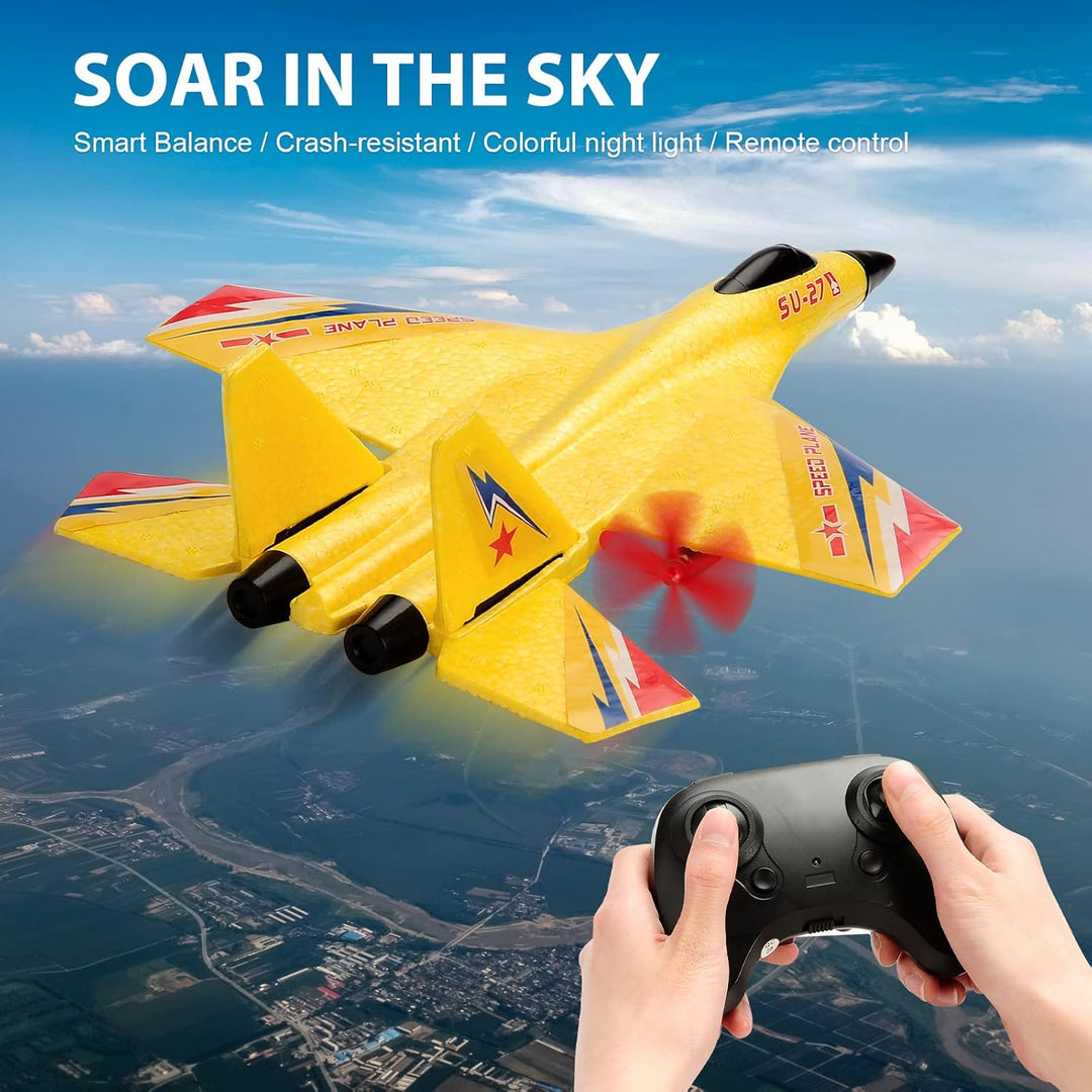 RoofWorld SU27 RC Fighter Plane Principiante Avión RC 6-Axis Estabi...