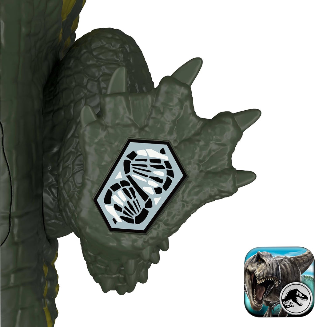Mattel Jurassic World Wild Roar Stomatosuchus Figura de dinosaurio, L & S