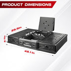 syhvu MagicBox Organizador de maletero de automóvil para Ford Bronco 2021-2025 de 4 puertas, cajón de almacenamiento de polietileno resistente con cerradura oculta, plataforma de dormir plegable para SUV y sistema de gestión de carga