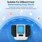 Barajador automático de cartas|1-2 barajadoras de cartas eléctricas|Baterías recargables portátiles de póquer, blackjack, uno, skip-bo, fase 10 más jugando barajador para juego en casa, viajes