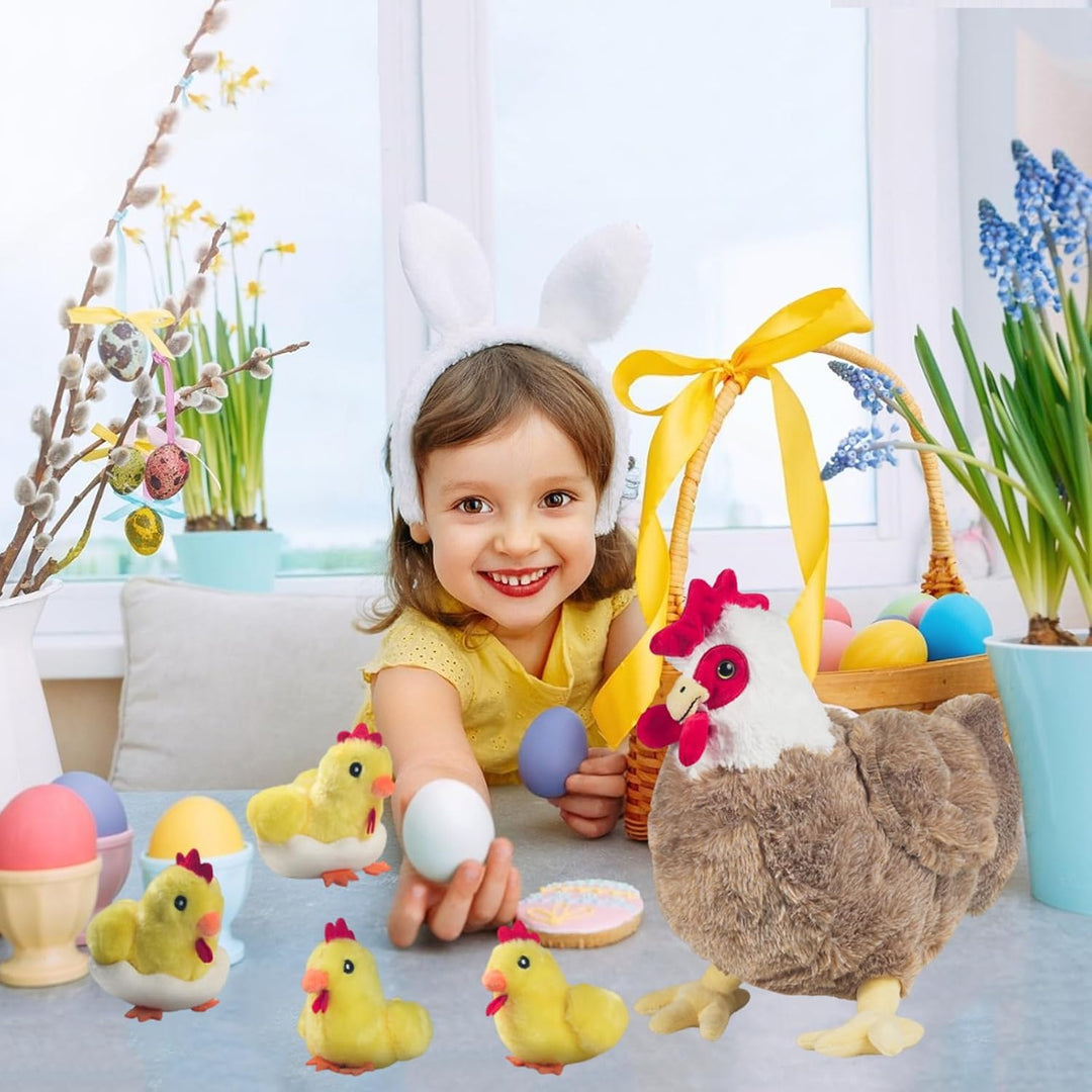 XYHQYB Peluche de pollo 9 en 1, juguetes de pollo de peluche para n...