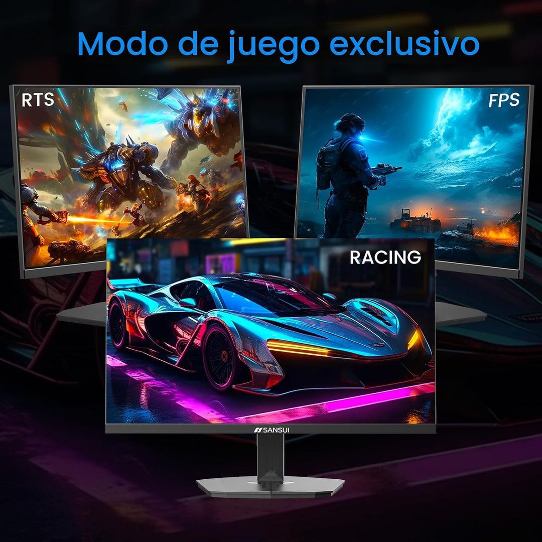 SANSUI Monitor de juegos de 24 pulgadas 180Hz, puertos DP 1.4 y HDM...