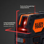 Klein Tools Nivel láser autonivelante Clase II (≤ 1 mW) con líneas cruzadas