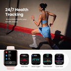 Relojes inteligentes para mujer Android iPhone, reloj inteligente HD de 1.8 pulgadas con Alexa integrado, llamadas Bluetooth, IP68 impermeable, batería de 7 días
