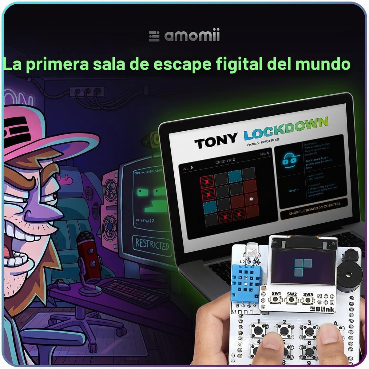 Kit de práctica de soldadura Testudo, arma 3 gadgets, compatible con Arduino
