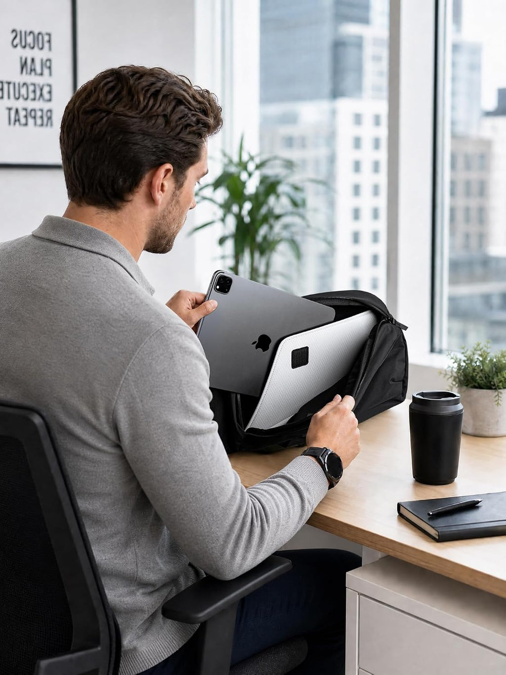 ALPAKA Metro Bandolera para el Hombro Izquierdo 7.5L - Bolso Bandolera para Hombre, Mochila de Hombro - Caben Tablet de 11" - Bandolera de un Solo Hombro