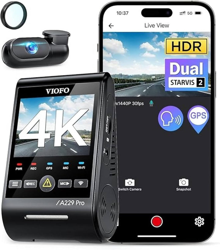 VIOFO A229 Pro 4K HDR Dash Cam Dual STARVIS 2 IMX678