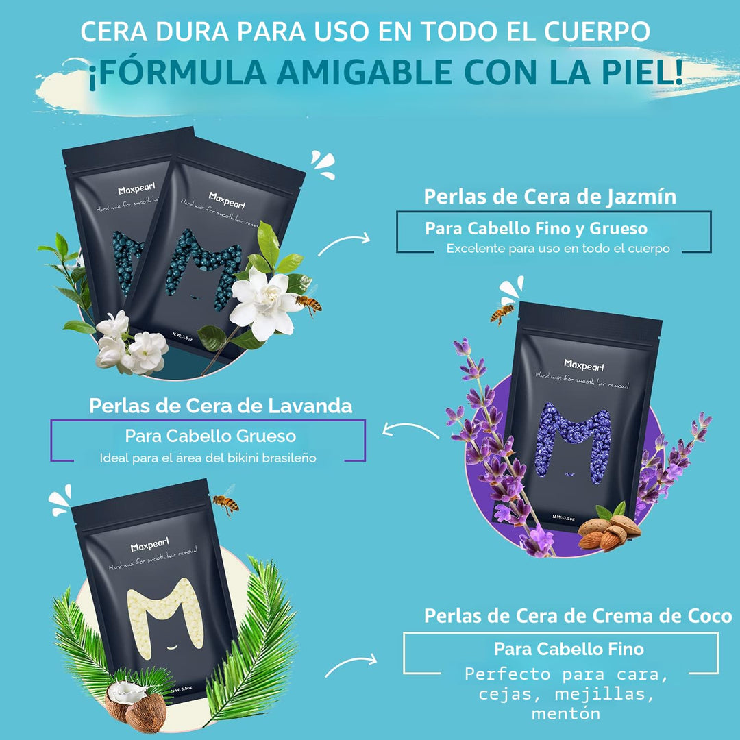 Kit de depilación digital Maxpearl - Kit de calentador de cera dura...