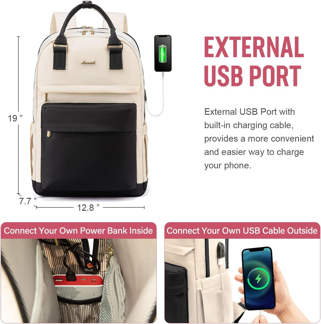 LOVEVOOK Mochila de viaje para laptop para mujer, bolsa antirrobo p...