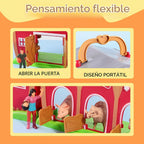 EnAuRoL Red Barn - Juguetes de animales de granja, 28 figuras de animales y tractor de granja, juguetes educativos de aprendizaje para niños pequeños y niños de 3, 4, 5 años, regalo de festival de cumpleaños