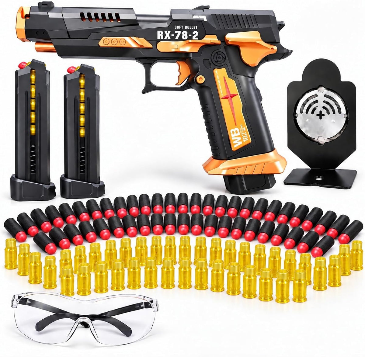 Pistola de juguete Foam Blaster, expulsión de bala suave de acción de perno