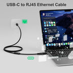 Cable USB C a Ethernet de 6 pies, cable magnético USB tipo C a RJ45