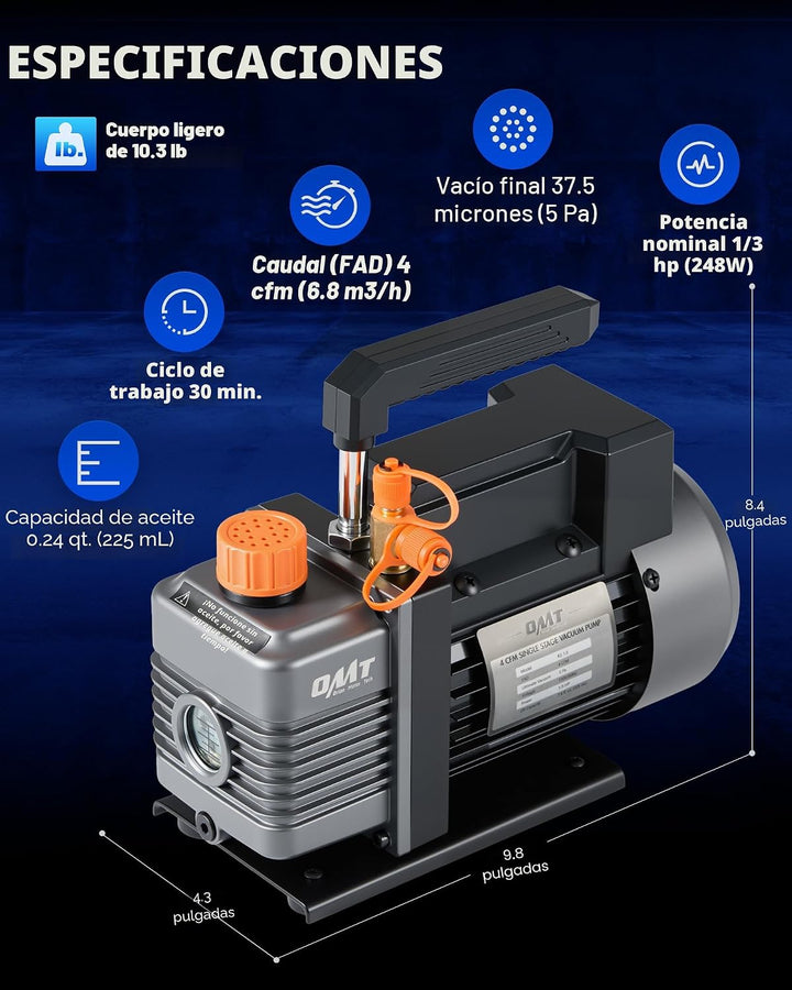 Orion Motor Tech - Bomba de vacío de aire acondicionado y juego de...