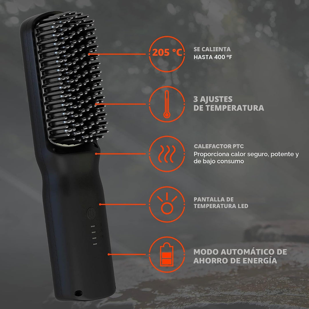 Wild Willies Alisador de barba para hombres \u2013 3 ajustes de tem...